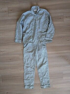 LAKE Poplin Piped Long-Long Set in Palm Riviera Stripe